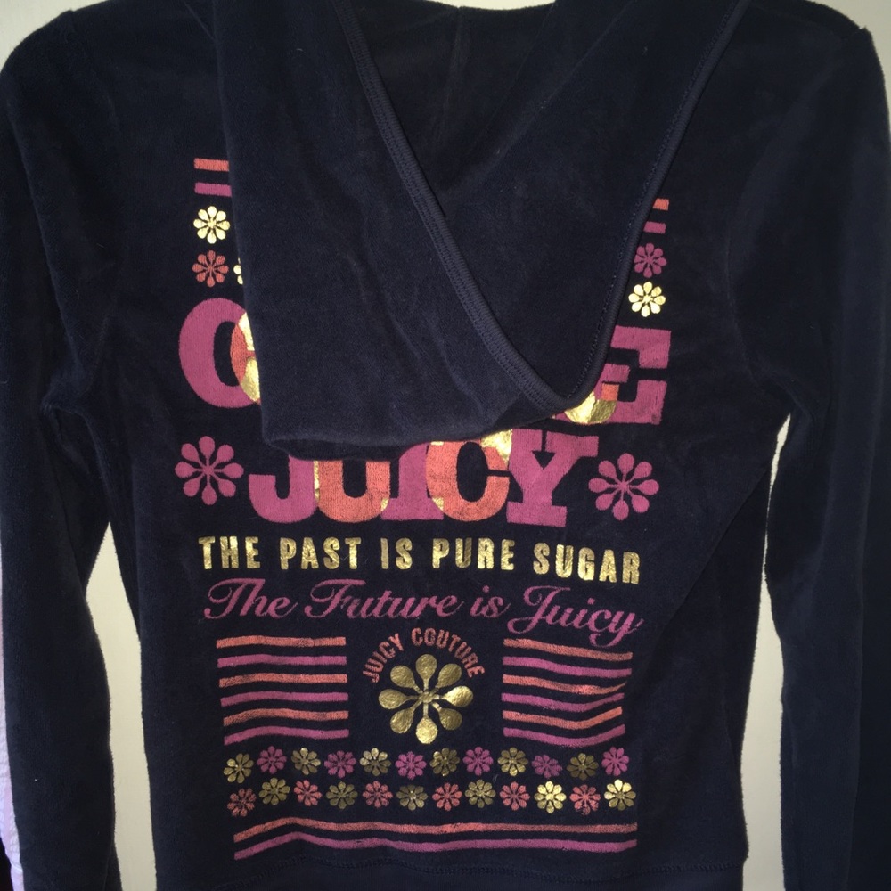 Juicy couture navy velour track jacket